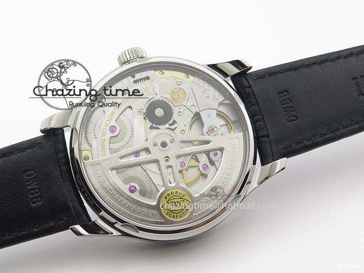 MIROTIME 0412 Practical Portuguese Real PR IW500109 ZF 1:1 Best Edition Black Dial On Black Leather Strap A52010 V 7308